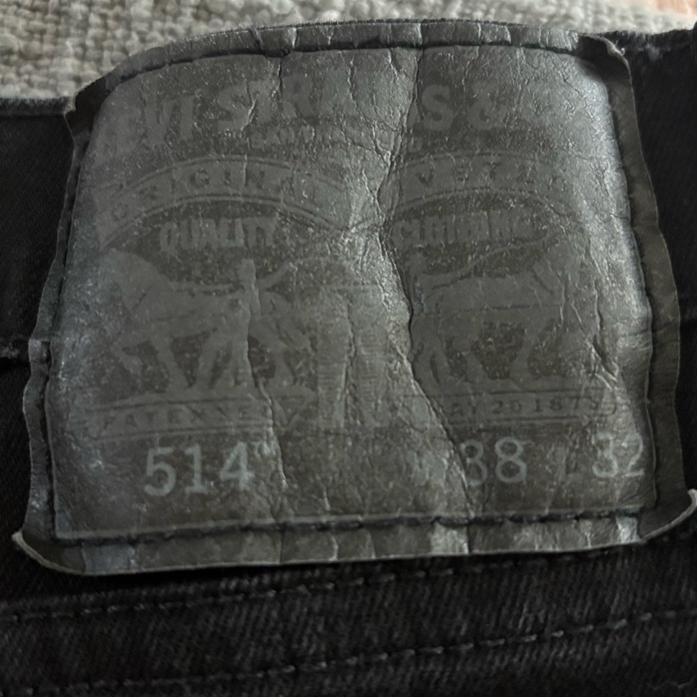 Levi's Men's‎ Dark black Straight Jeans 38 x 31 inseam 514
